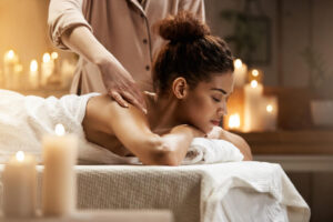 Luxury massage at Shangri-La Spa with professional therapist in a serene wellness setting
